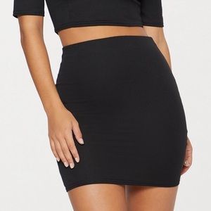 Black mini skirt